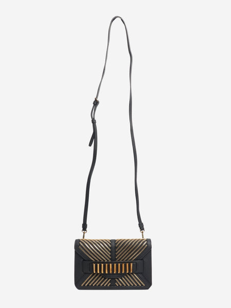 Black zip detail cross-body bag alternate image