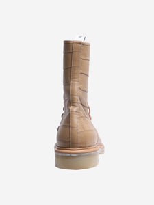 Max Mara Tan Bly combat boots - size EU 40