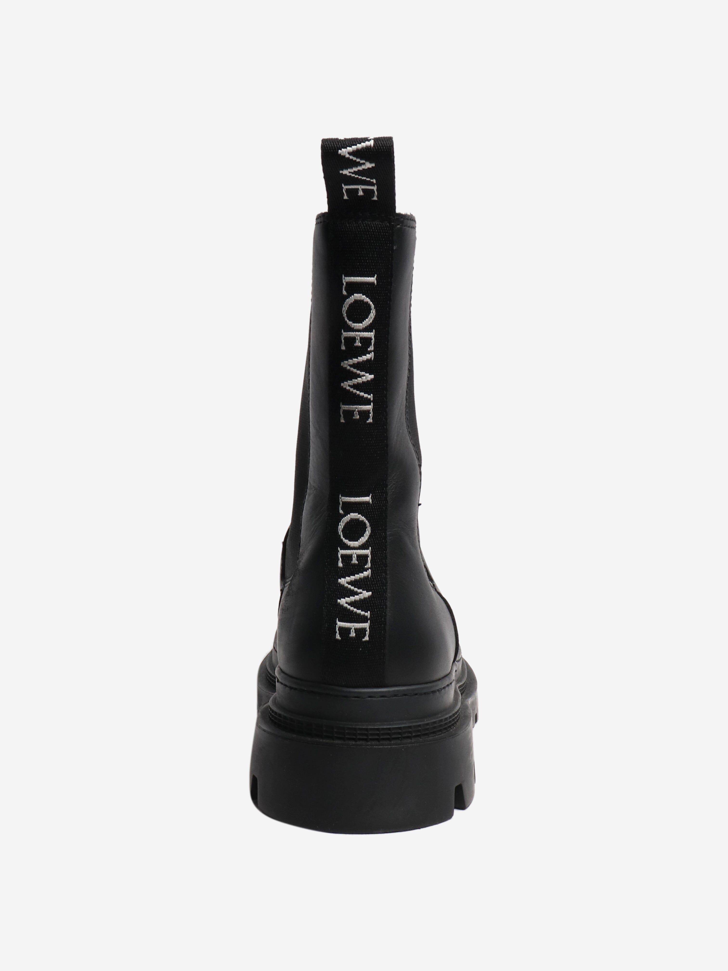 Black leather chelsea boots - size EU 37 (UK 4) Boots Loewe 
