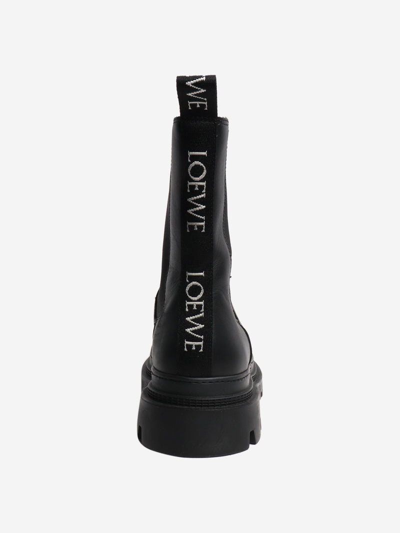 Black leather chelsea boots - size EU 37 (UK 4) Boots Loewe 