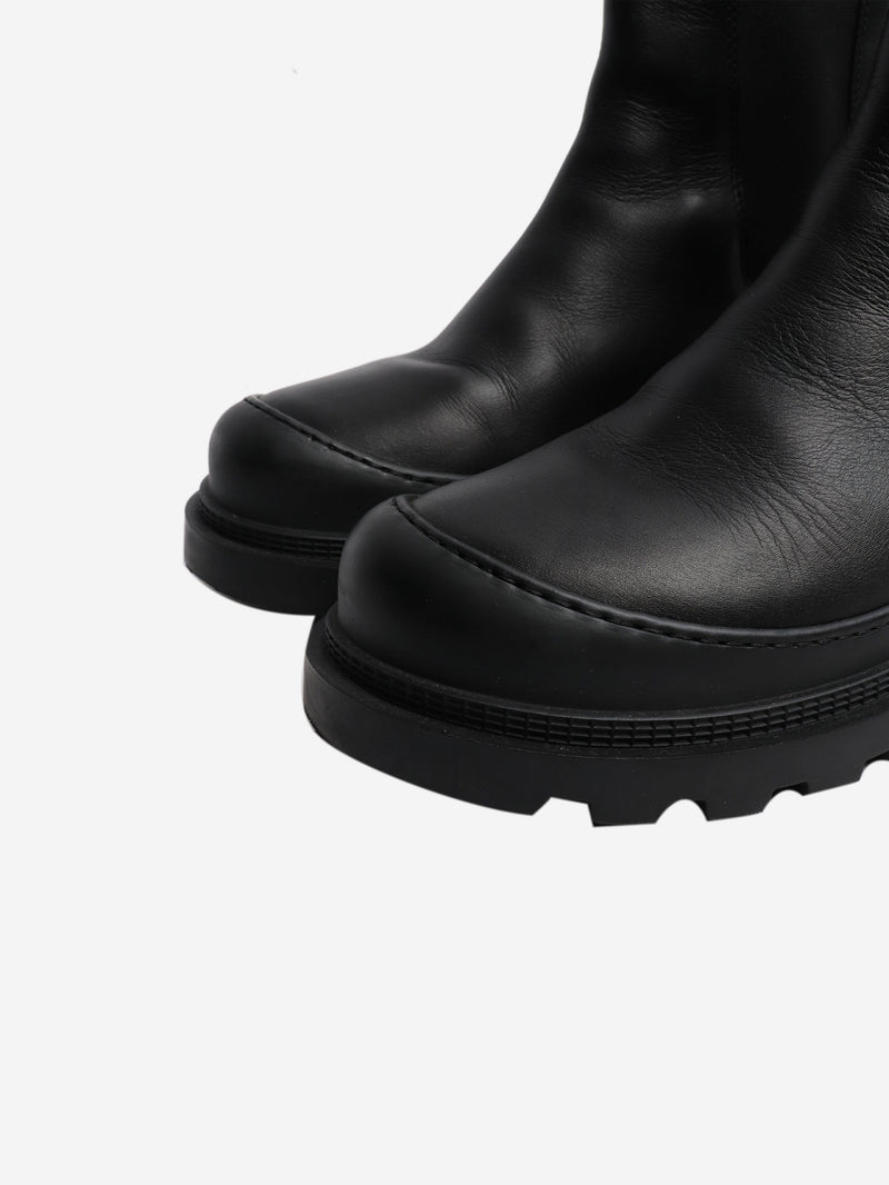 Black leather chelsea boots - size EU 37 (UK 4) Boots Loewe 