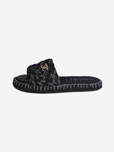Black espadrille sandals - size EU 39 Flat Sandals Chanel 