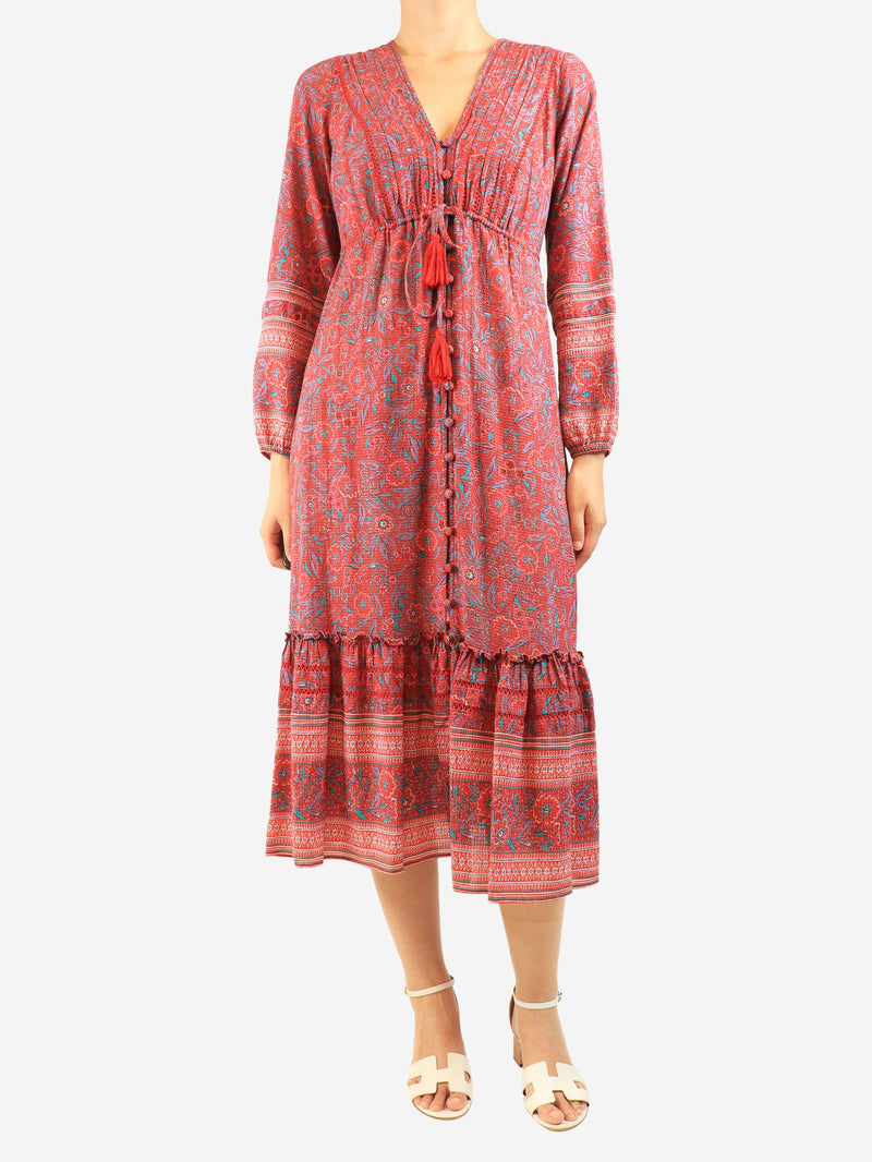 Red floral midi dress - size S Dresses Veronica Beard 