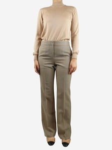 The Row Taupe wool trousers - size UK 8