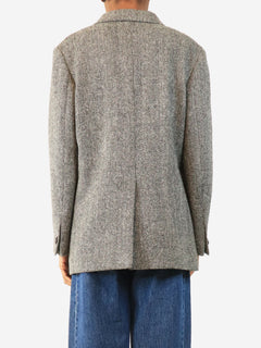 Grey Herringbone blazer - size UK 8