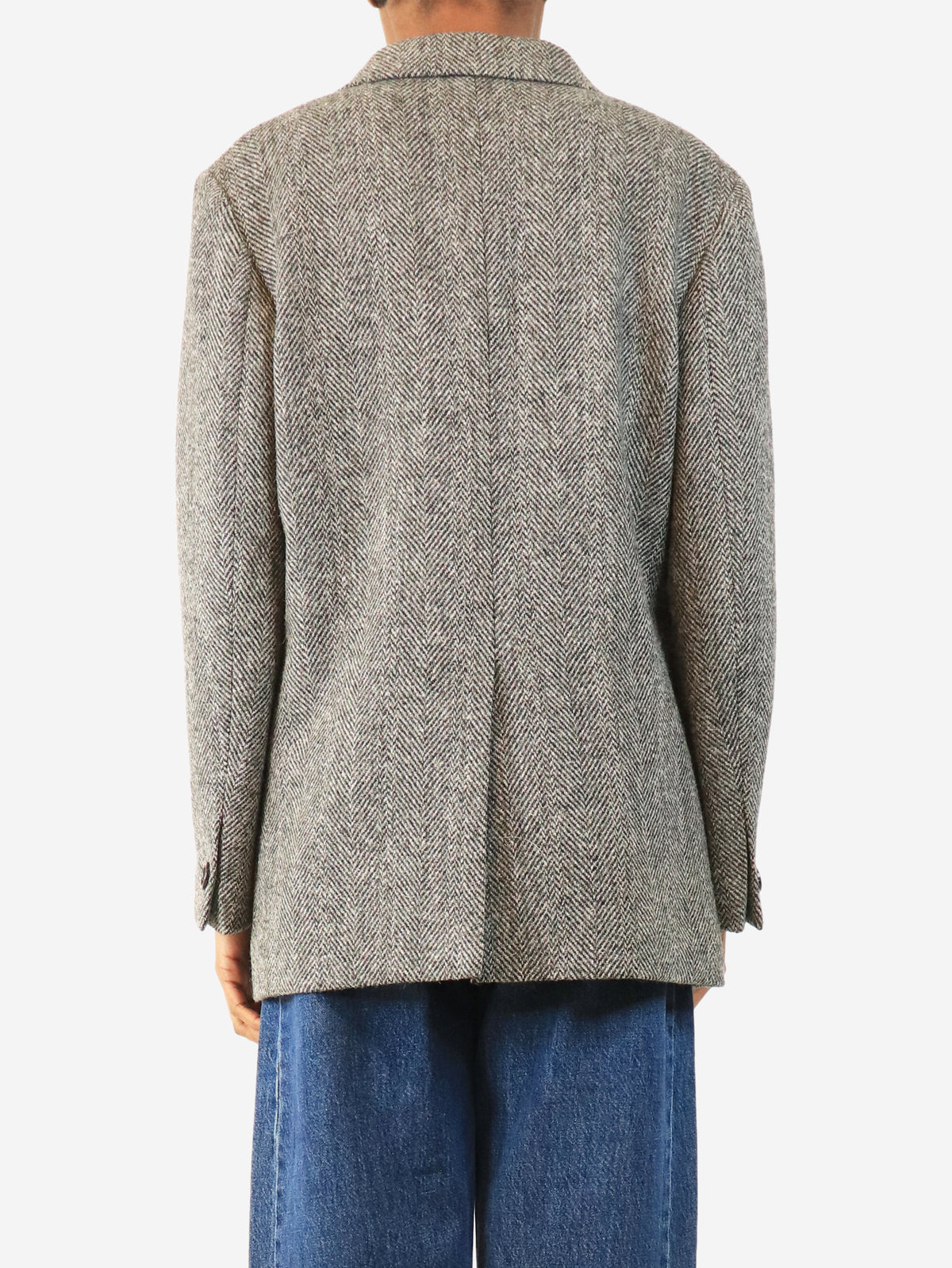 Grey Herringbone blazer - size UK 8