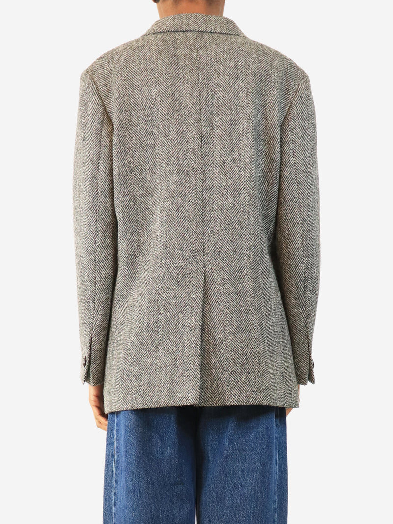 Grey Herringbone blazer - size UK 8