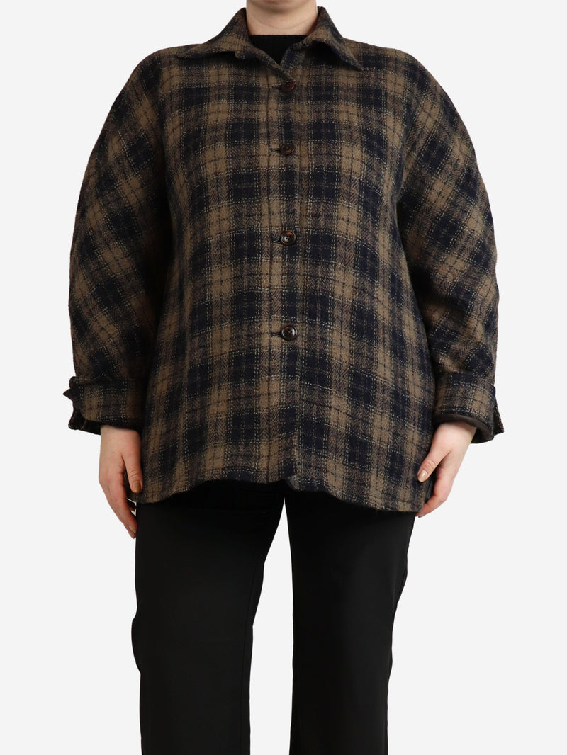 check padded overshirt