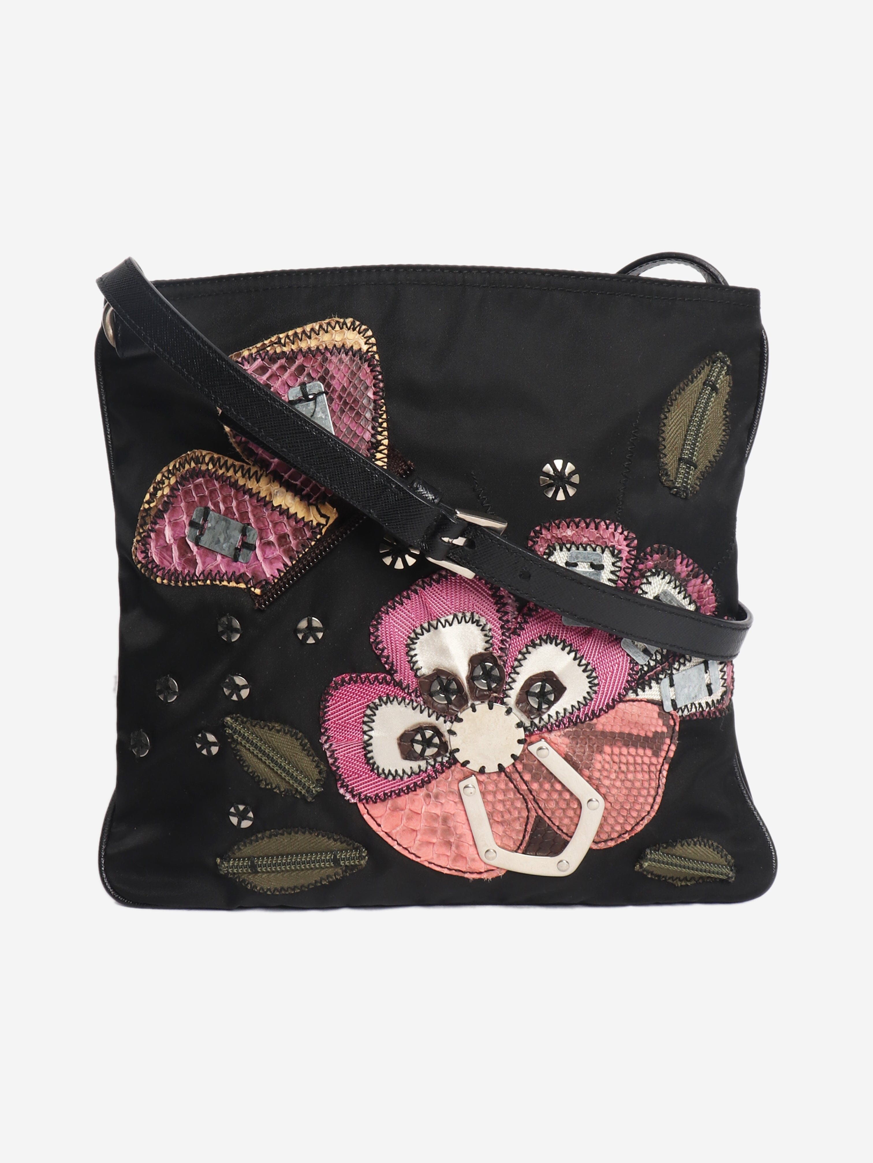 Black nylon patchwork cross body bag Cross-body Bags Prada 