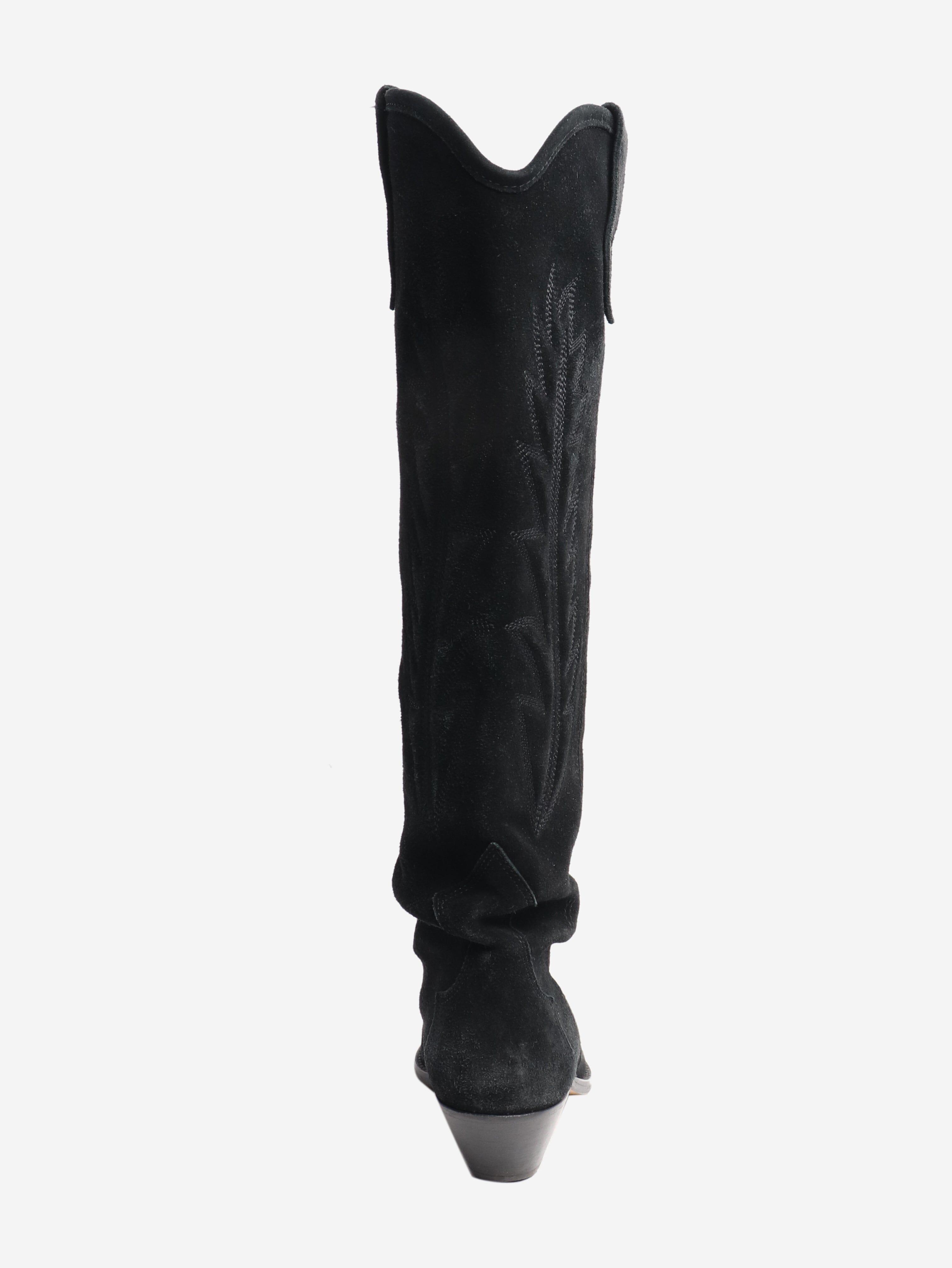 Black suede western knee high boots - size EU 37 (UK 4) Boots Isabel Marant 
