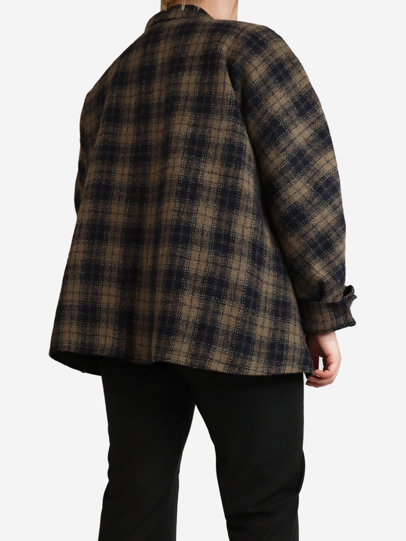 Brown check padded overshirt - size M Coats & Jackets Teder 