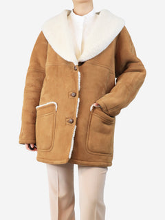 Brown shearling coat - size M Coats & Jackets Giuliva Heritage 