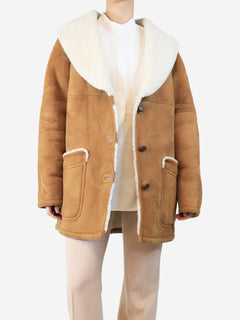 Brown shearling coat - size M Coats & Jackets Giuliva Heritage 