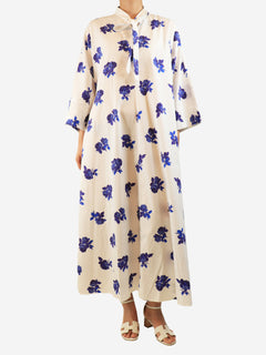 Blue and white floral midi dress - size M Dresses Emilia Wickstead 