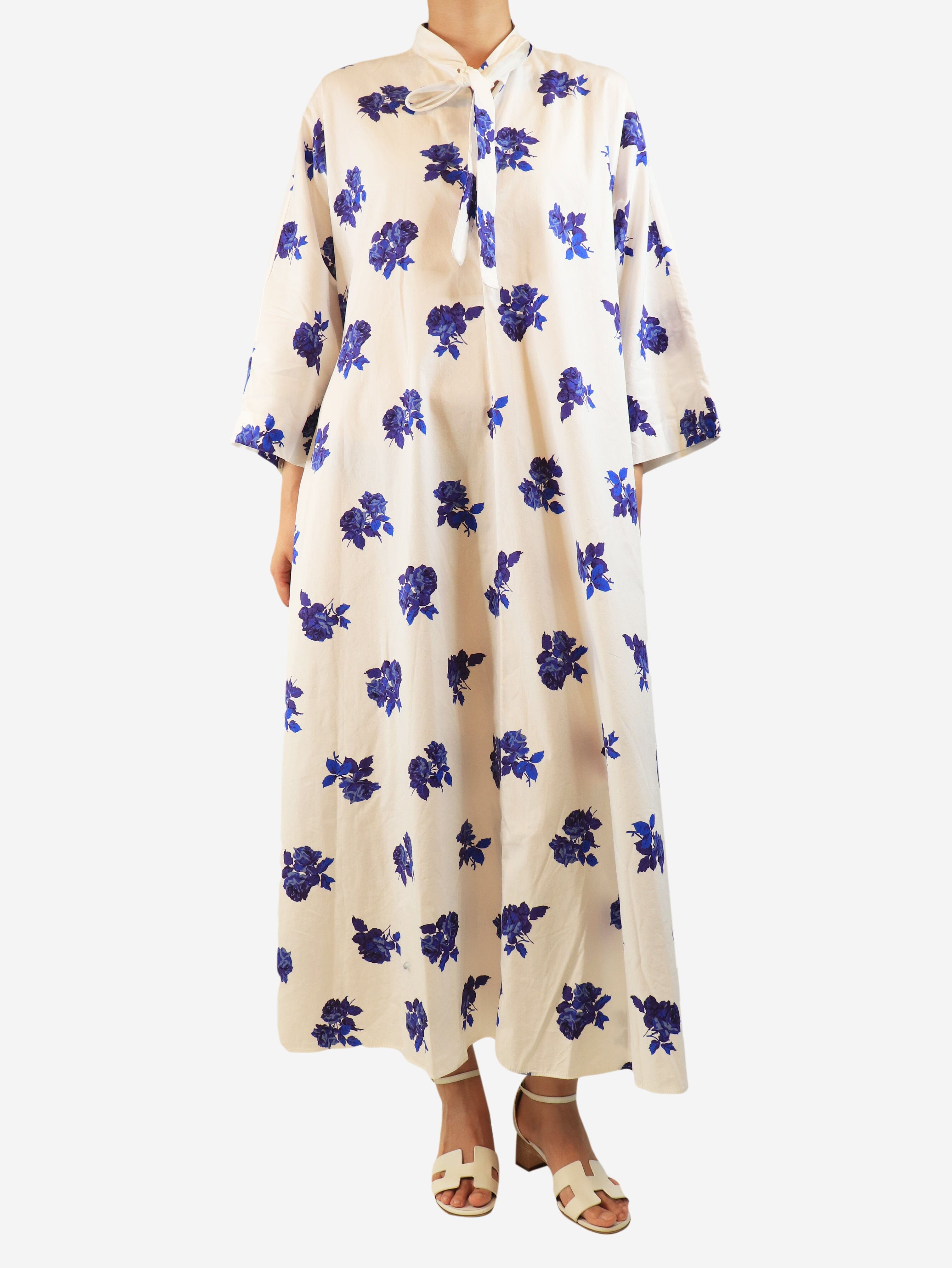 Blue and white floral midi dress - size M Dresses Emilia Wickstead 