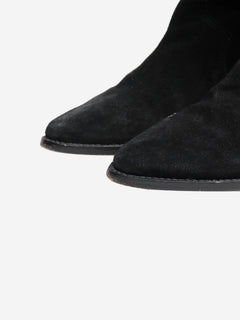 Black suede western knee high boots - size EU 37 (UK 4) Boots Isabel Marant 