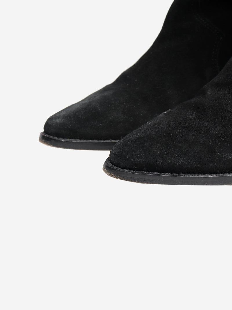 Black suede western knee high boots - size EU 37 (UK 4) Boots Isabel Marant 