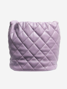 Chanel Lilac 2024 small CC diamond-quilted bucket bag