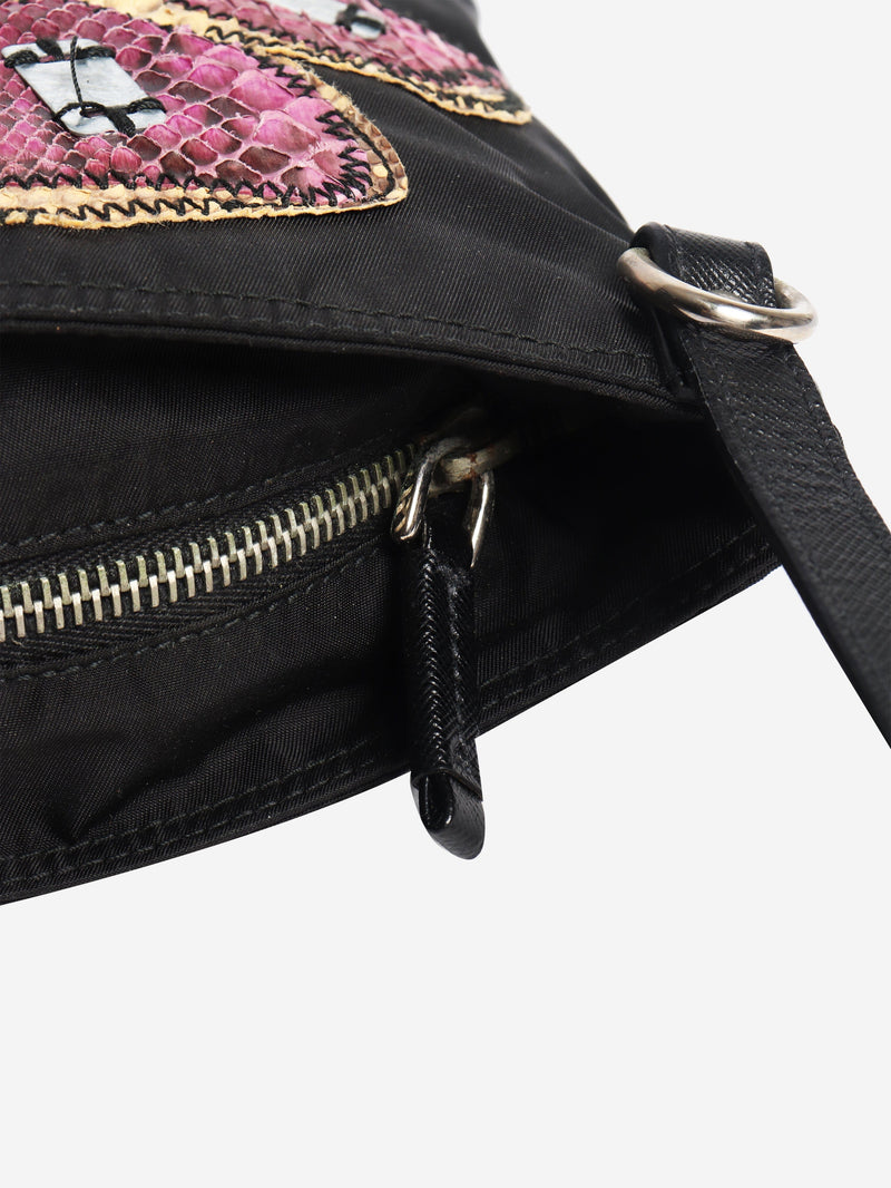 Black nylon patchwork cross body bag Cross-body Bags Prada 