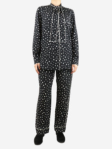 Dolce & Gabbana Black and white polka dot pyjama set - size UK 10