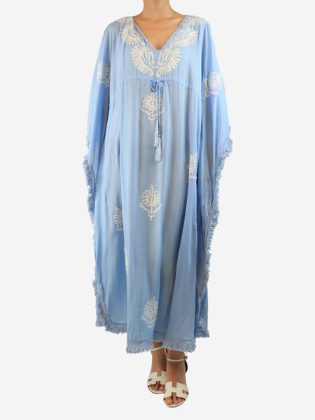 Light blue embroidered kaftan - One size product image