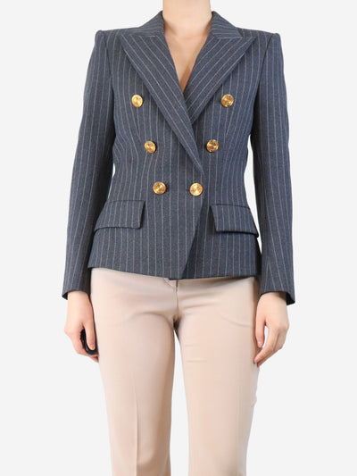 Grey pinstripe wool blazer - size UK 10 Coats & Jackets Alexandre Vauthier 