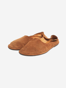The Row Brown suede flat shoes - size EU 37 (UK 4)