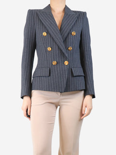 Grey pinstripe wool blazer - size UK 10 Coats & Jackets Alexandre Vauthier 