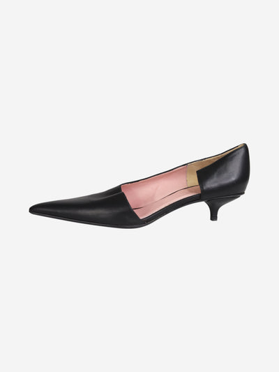 Black leather pointed-toe kitten heels - size EU 38 Heels Acne 