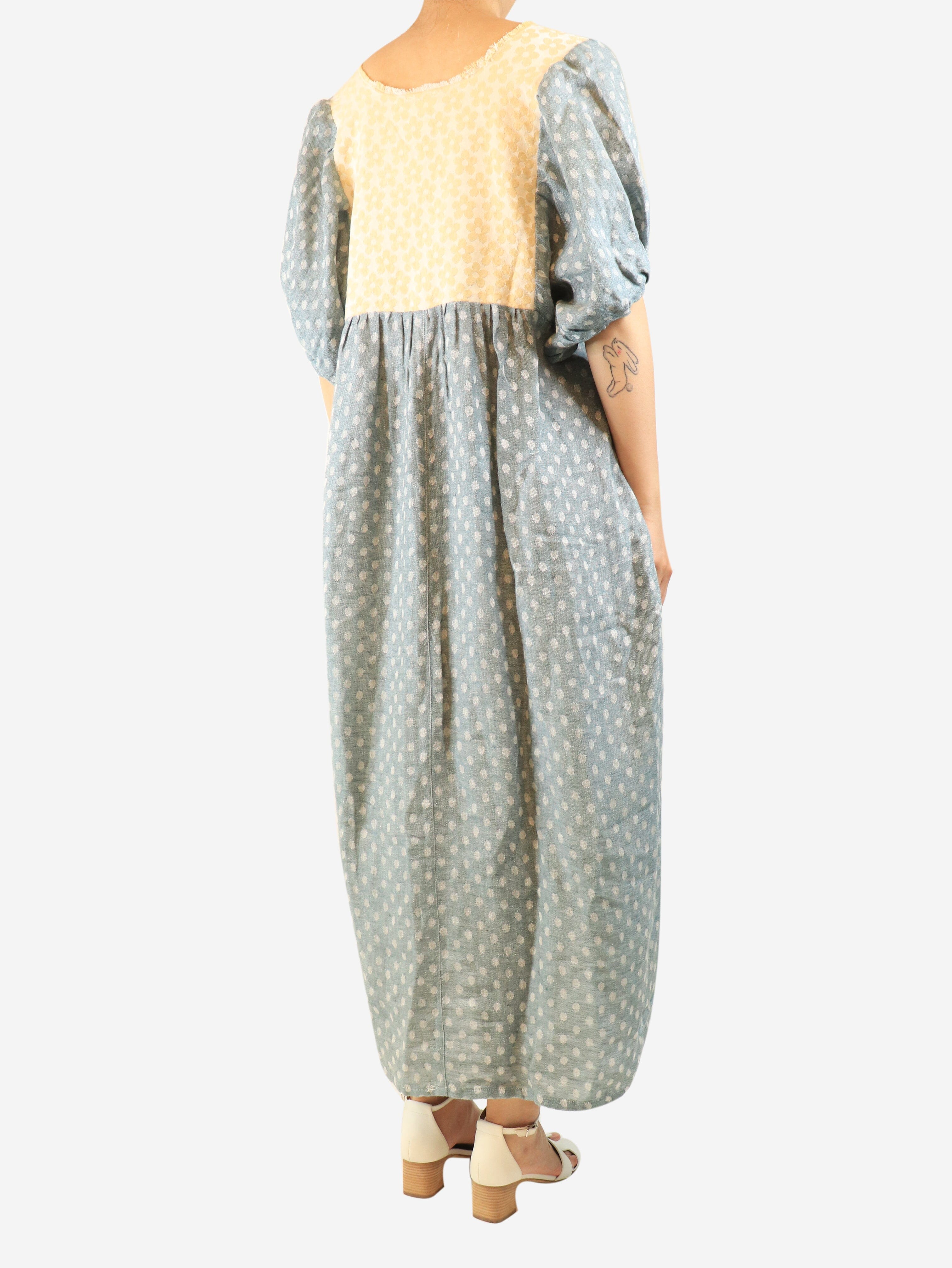 Blue linen-blend midi dress - size M Dresses Nina Leuca 