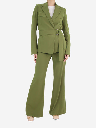 Green wrap blazer and trouser set - size UK 8/14 Sets Galvan London 