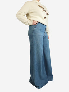 Frame Blue extra wide-leg jeans - size UK 12