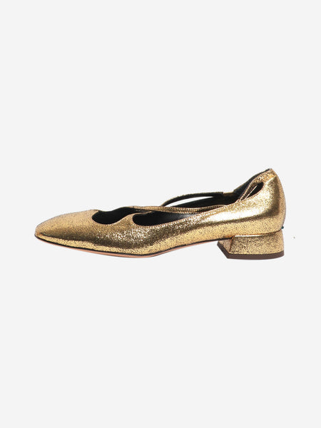 Gold heeled pumps - size EU 40 product image