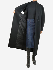 Alaia Black wool long coat - size UK 6