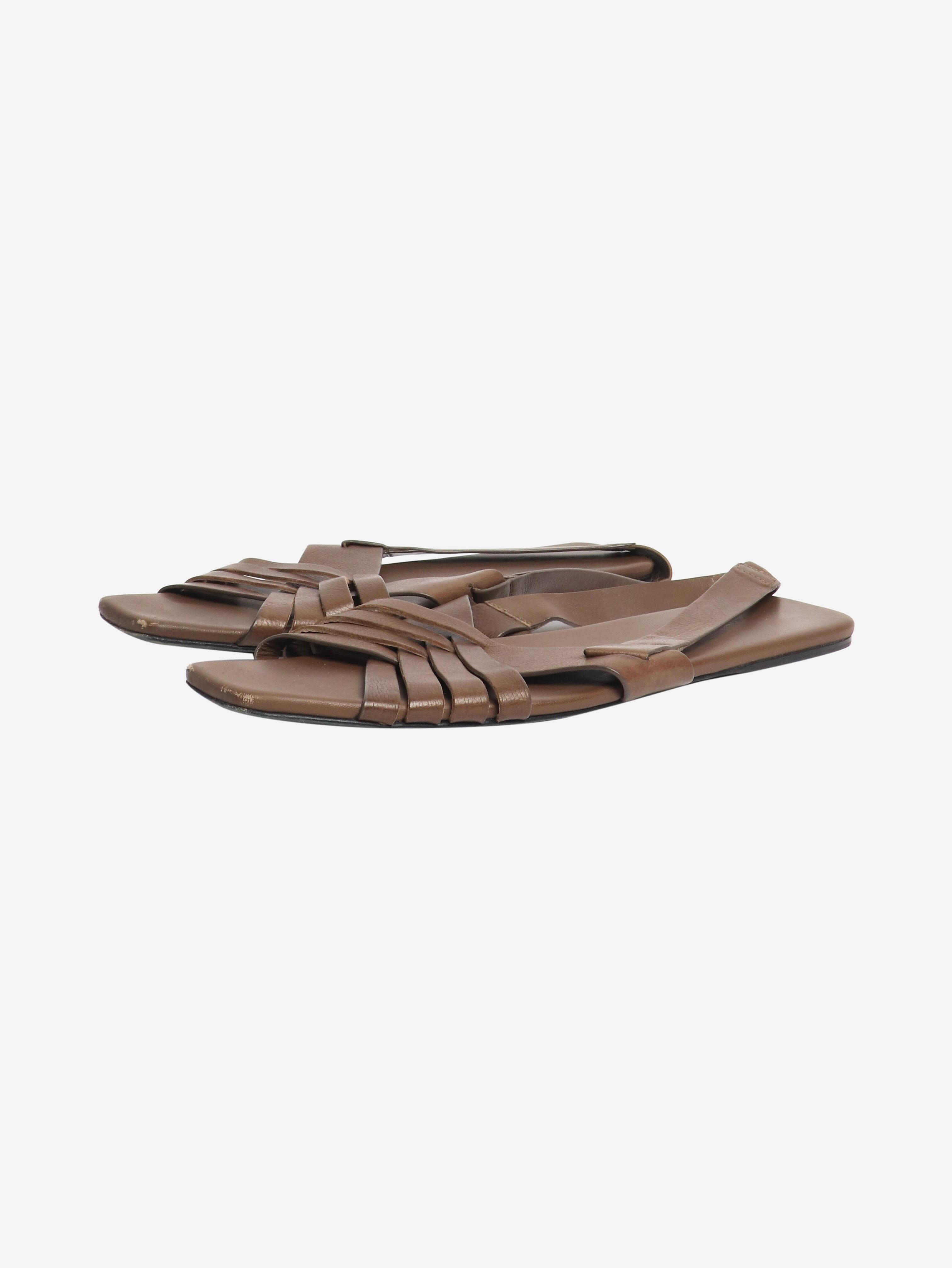Brown Meera slingback sandals - size EU 40 Flat Sandals The Row 