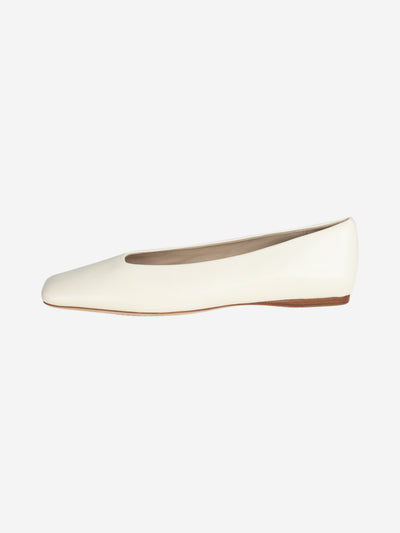Cream square-toe ballet flats - size EU 38 Flat Shoes Theory 