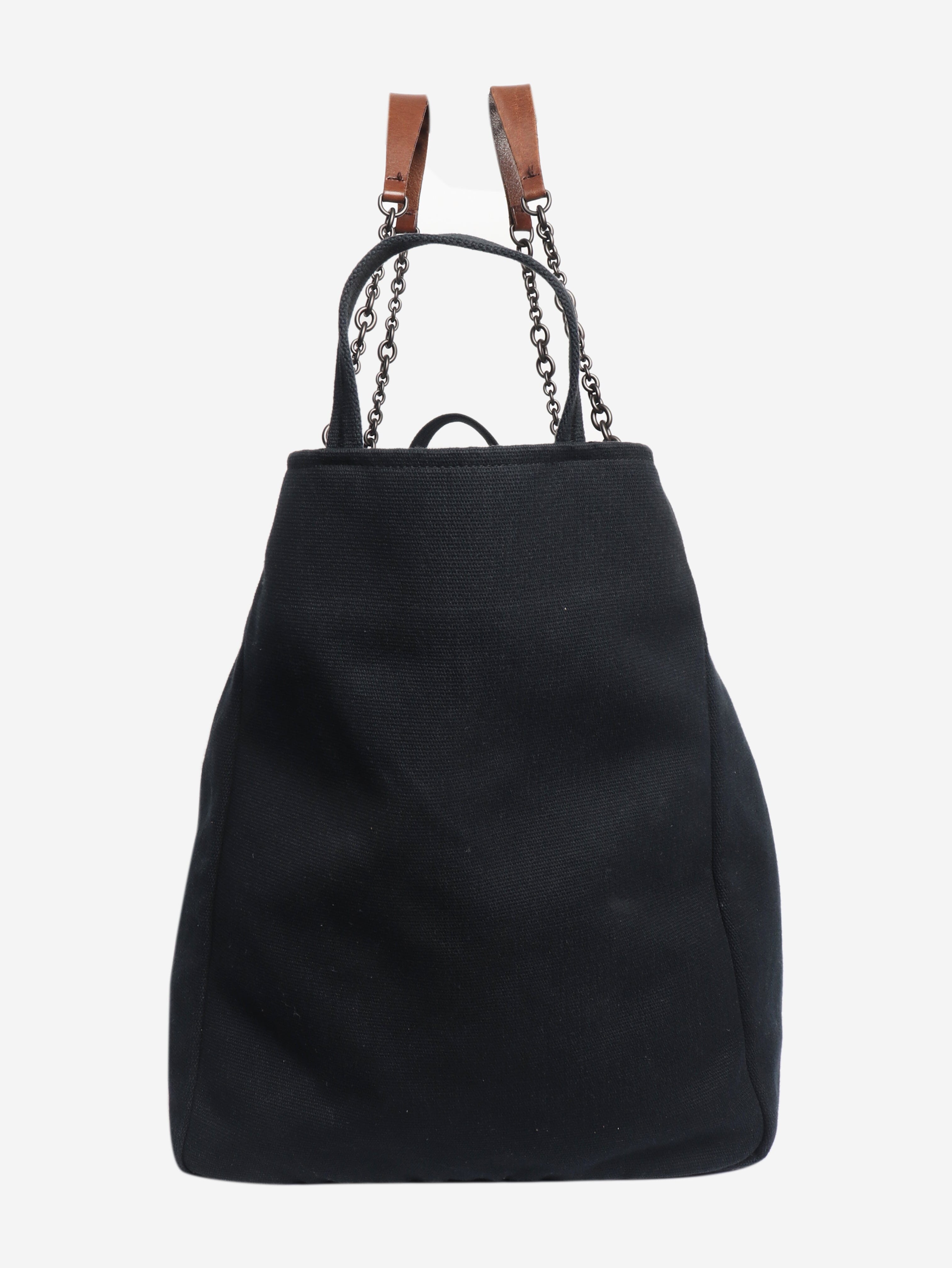 Navy large canvas tote bag Tote Bags Bottega Veneta 