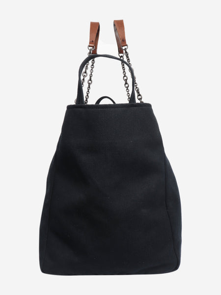 Navy large canvas tote bag alternate image