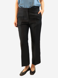 Black silk-blend trousers - size UK 12 Trousers Celine 
