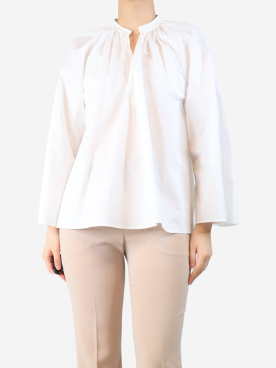 White mandarin blouse - size UK 10 Tops Forte Forte 