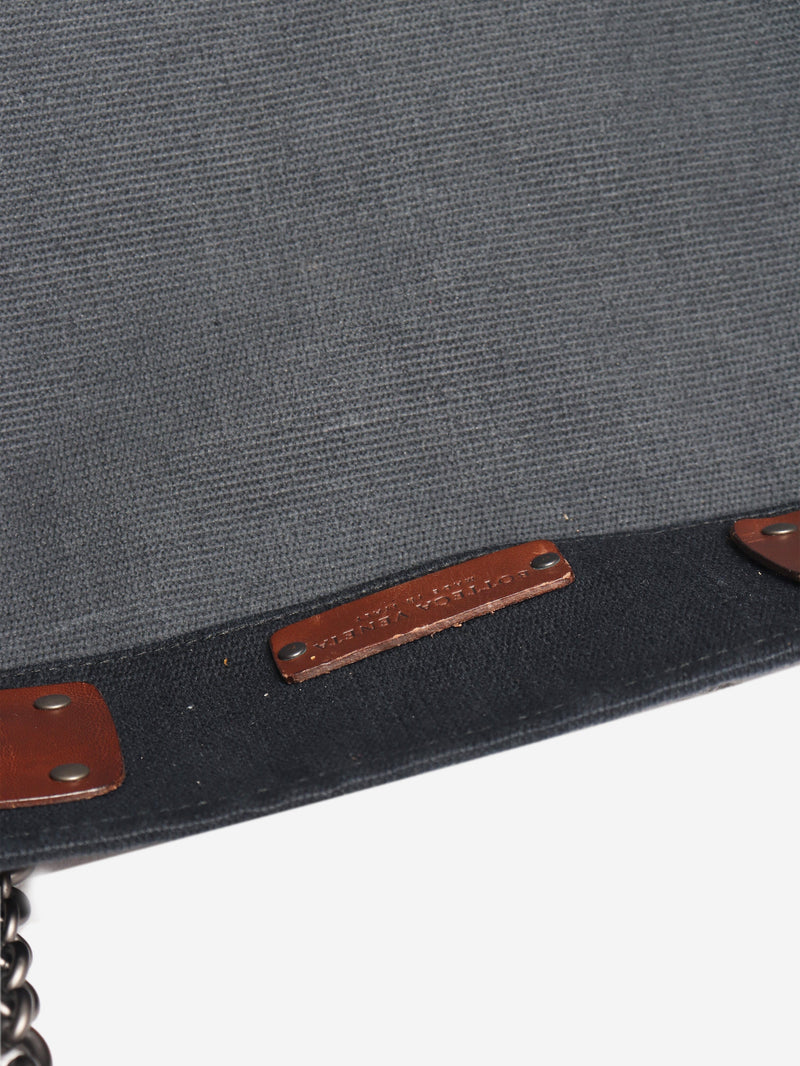 Navy large canvas tote bag Tote Bags Bottega Veneta 