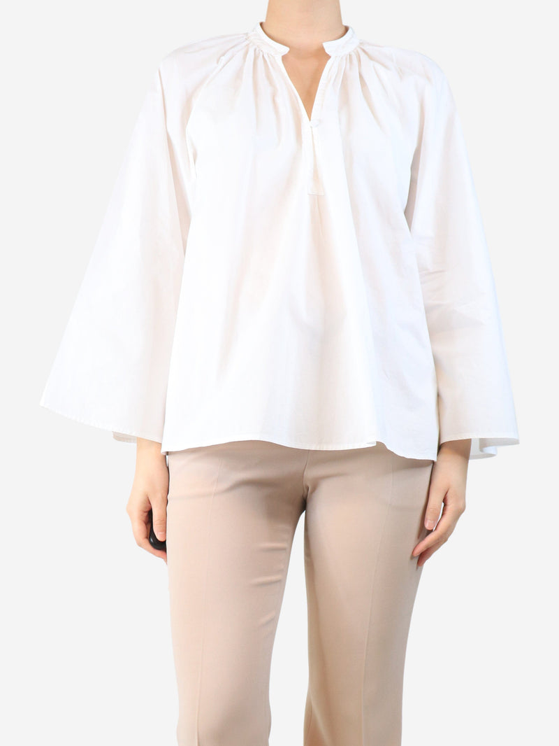 White mandarin blouse - size UK 10 Tops Forte Forte 