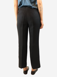 Black silk-blend trousers - size UK 12 Trousers Celine 