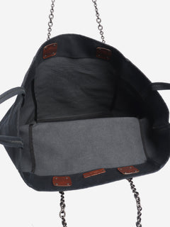 Navy large canvas tote bag Tote Bags Bottega Veneta 