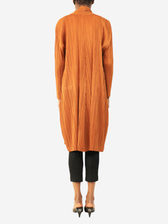 Burnt orange longline coat - size M