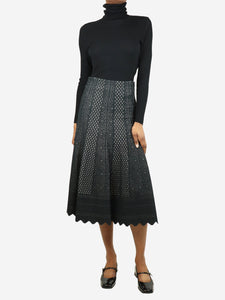 Alexander McQueen Black knit midi skirt - size XS