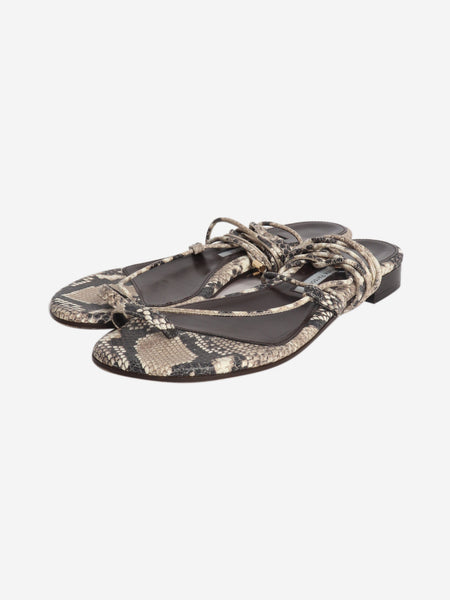 Brown snakeskin sandals - size EU 38 alternate image