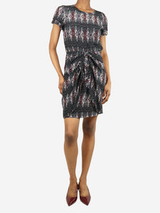 Isabel Marant Etoile Multicoloured printed silk midi dress - size UK 8