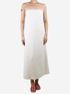 The Row Cream crepe midi dress - size UK 10