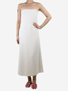 The Row Cream crepe midi dress - size UK 10